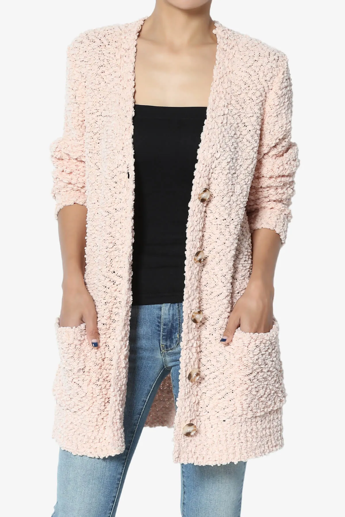 Barry Button Teddy Knit Sweater Cardigan