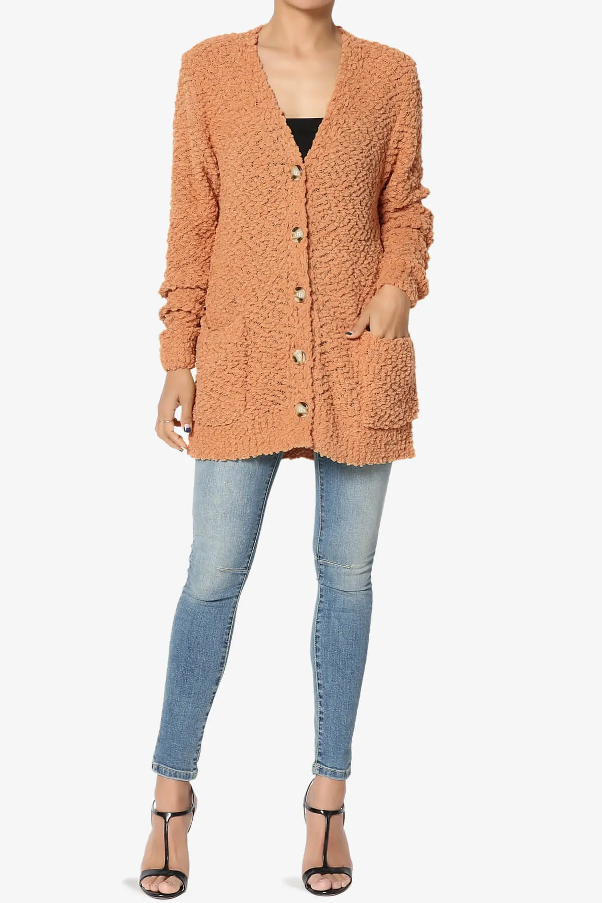 Barry Button Teddy Knit Sweater Cardigan