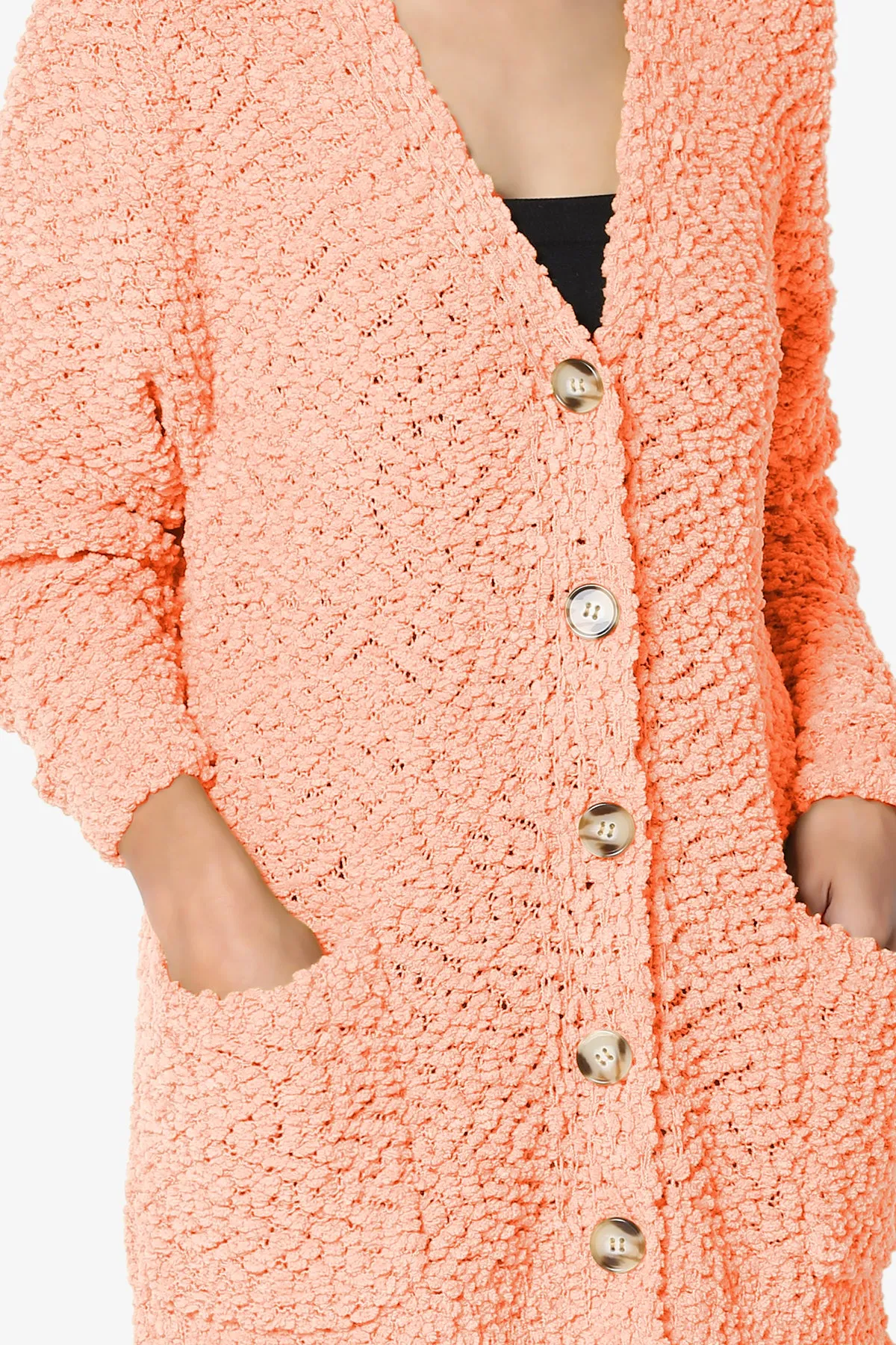 Barry Button Teddy Knit Sweater Cardigan