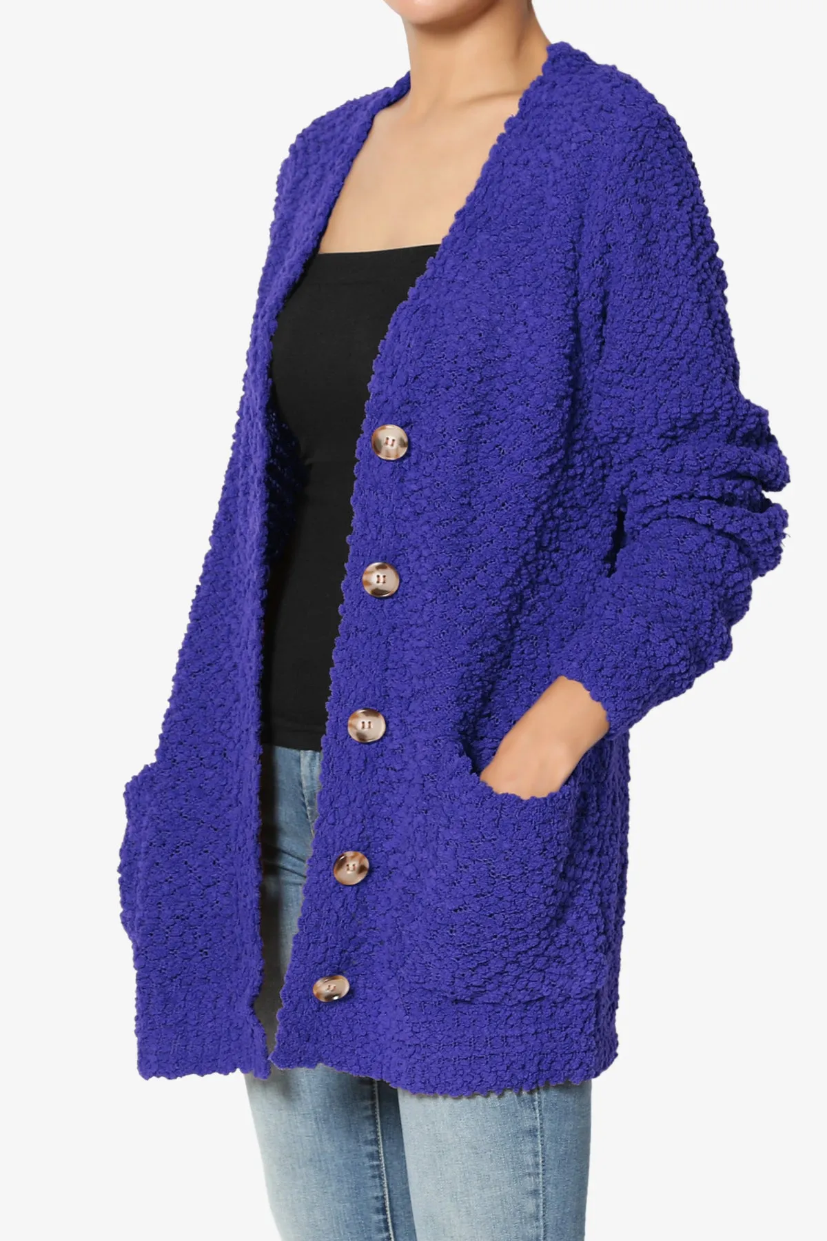 Barry Button Teddy Knit Sweater Cardigan