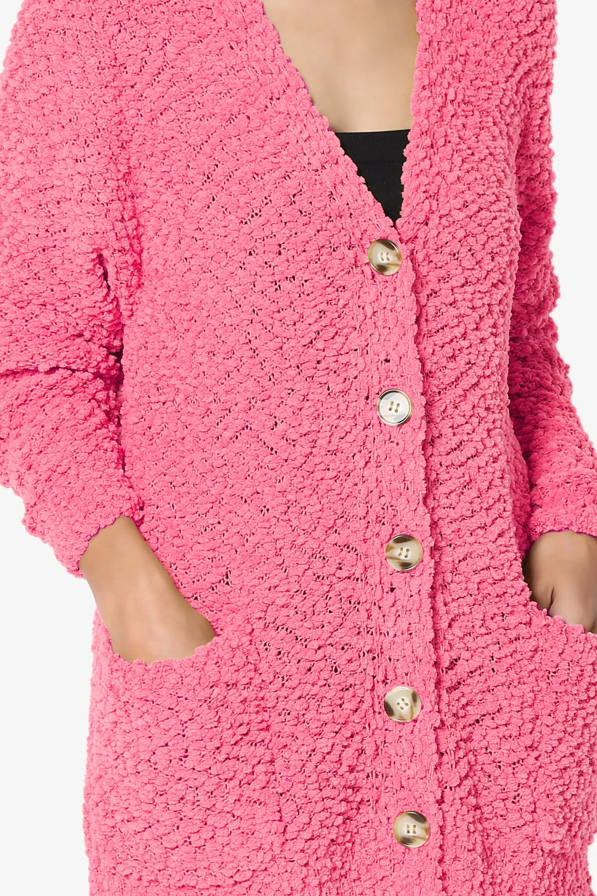 Barry Button Teddy Knit Sweater Cardigan