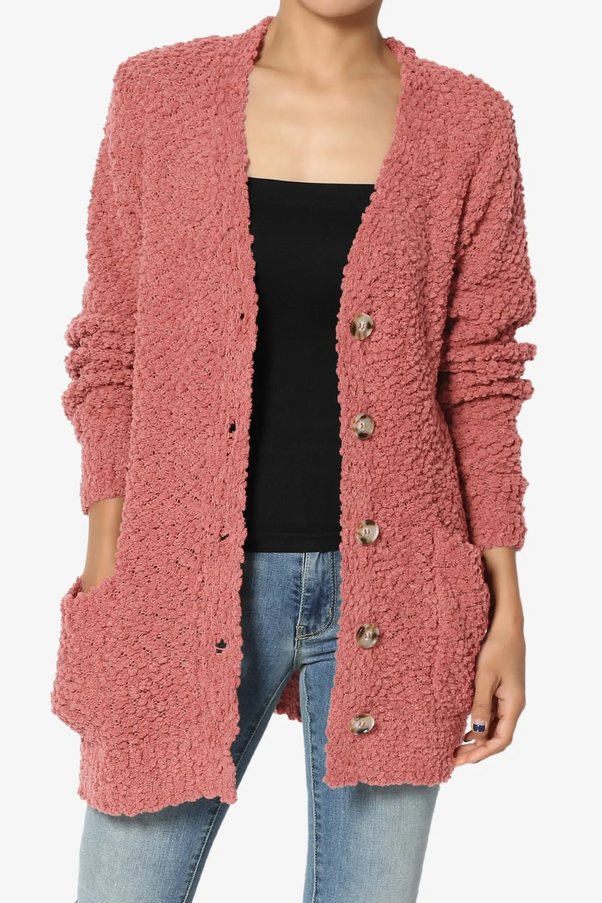 Barry Button Teddy Knit Sweater Cardigan