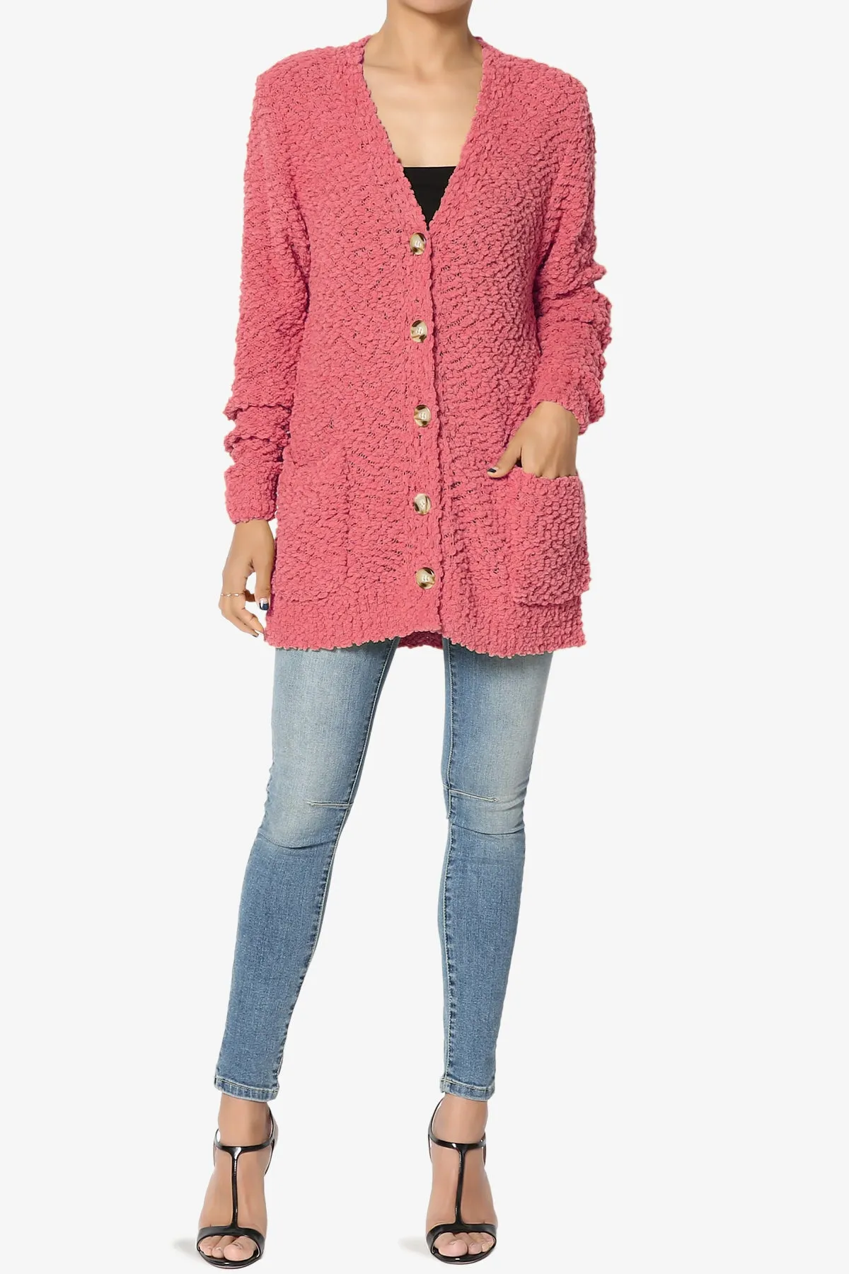 Barry Button Teddy Knit Sweater Cardigan
