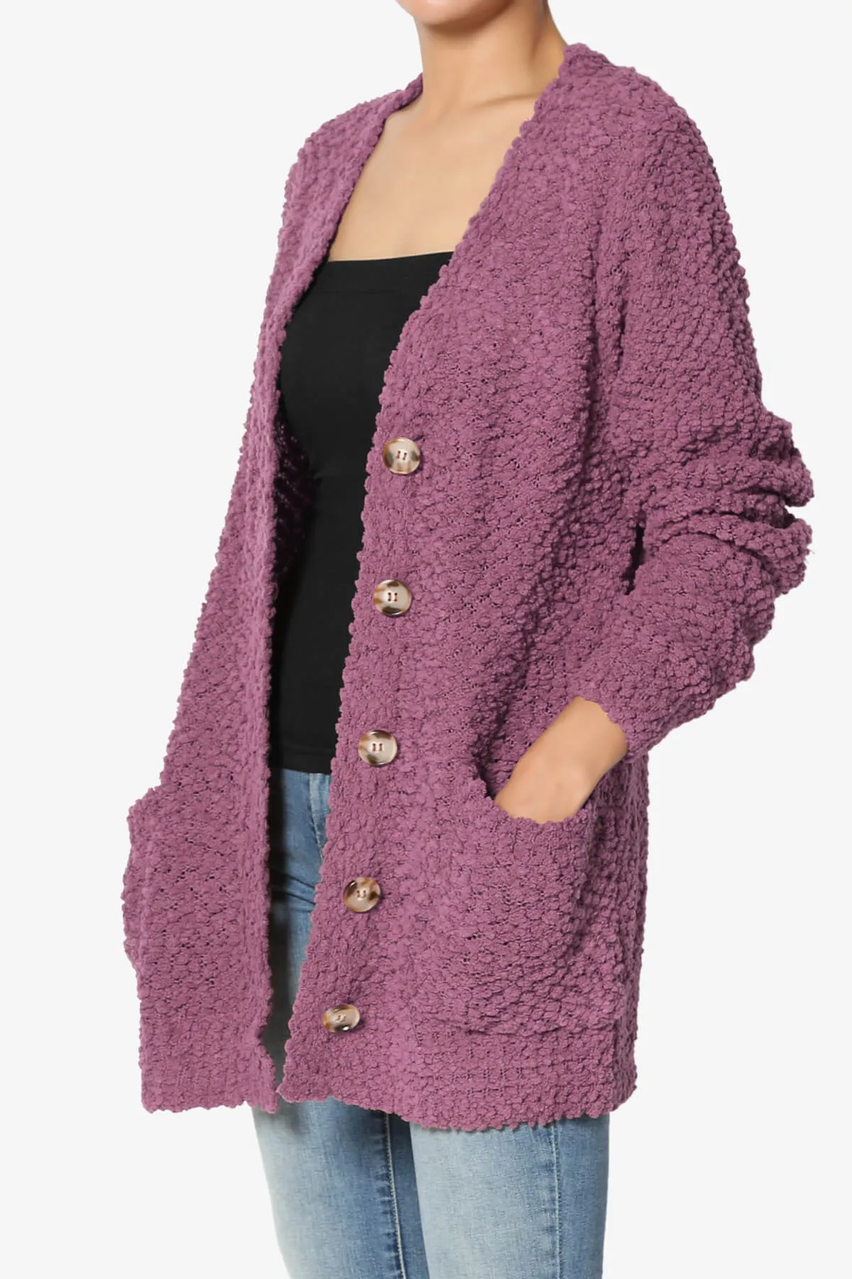 Barry Button Teddy Knit Sweater Cardigan