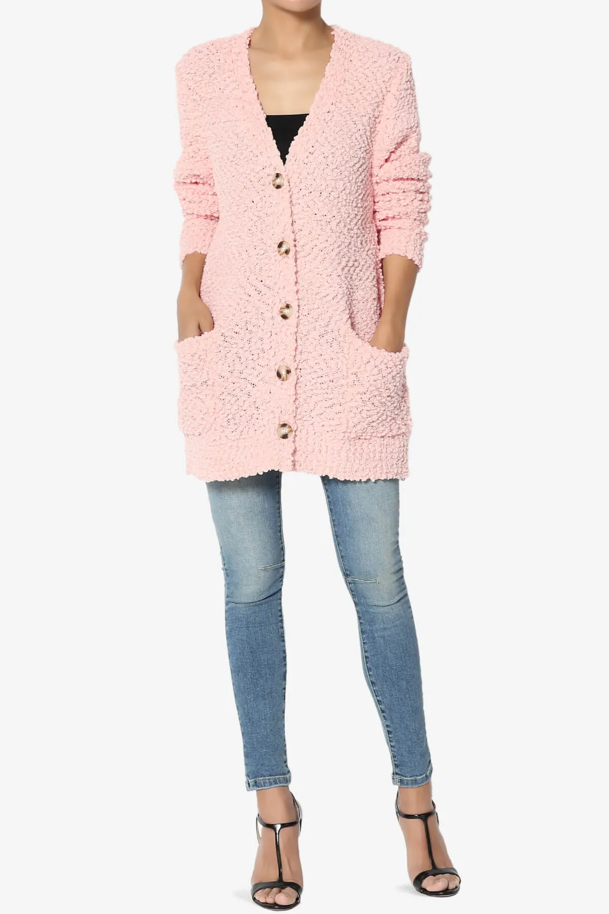 Barry Button Teddy Knit Sweater Cardigan