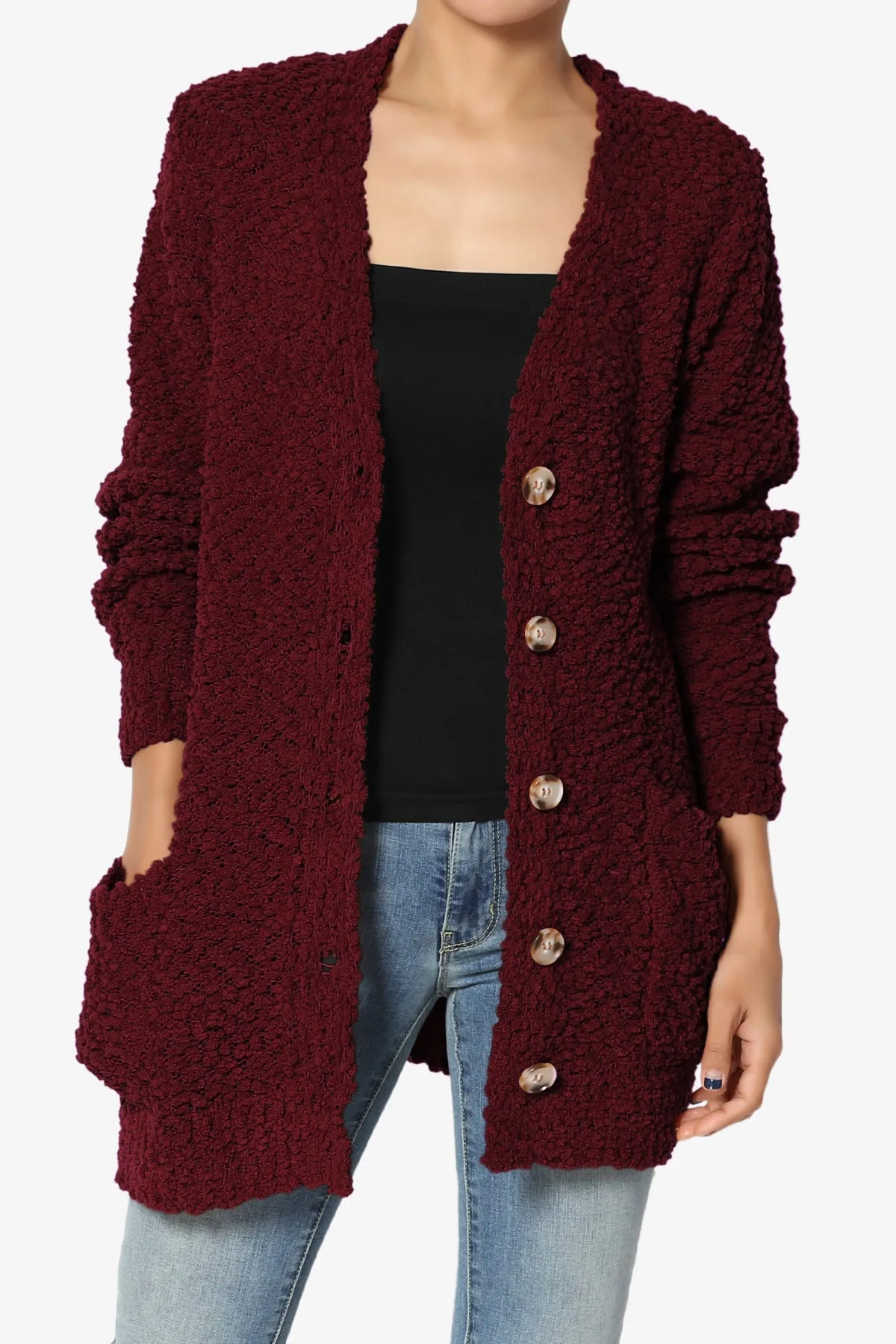 Barry Button Teddy Knit Sweater Cardigan