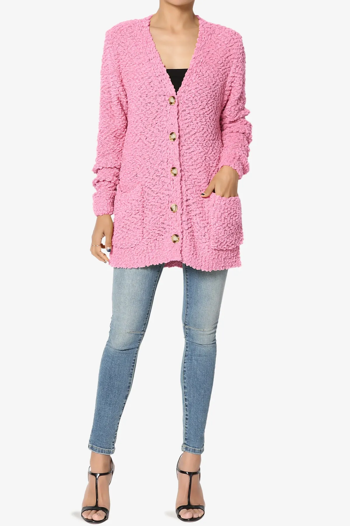 Barry Button Teddy Knit Sweater Cardigan