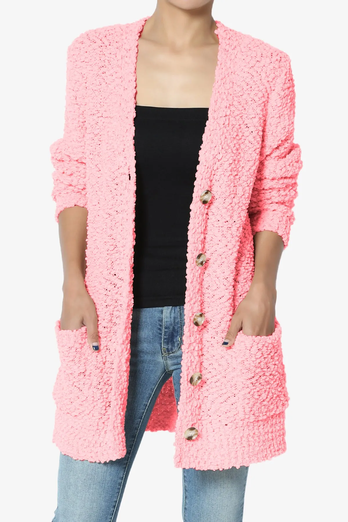 Barry Button Teddy Knit Sweater Cardigan
