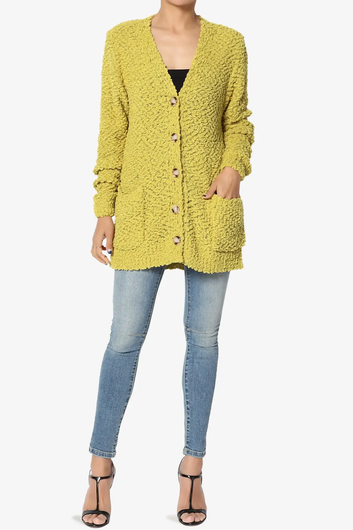 Barry Button Teddy Knit Sweater Cardigan