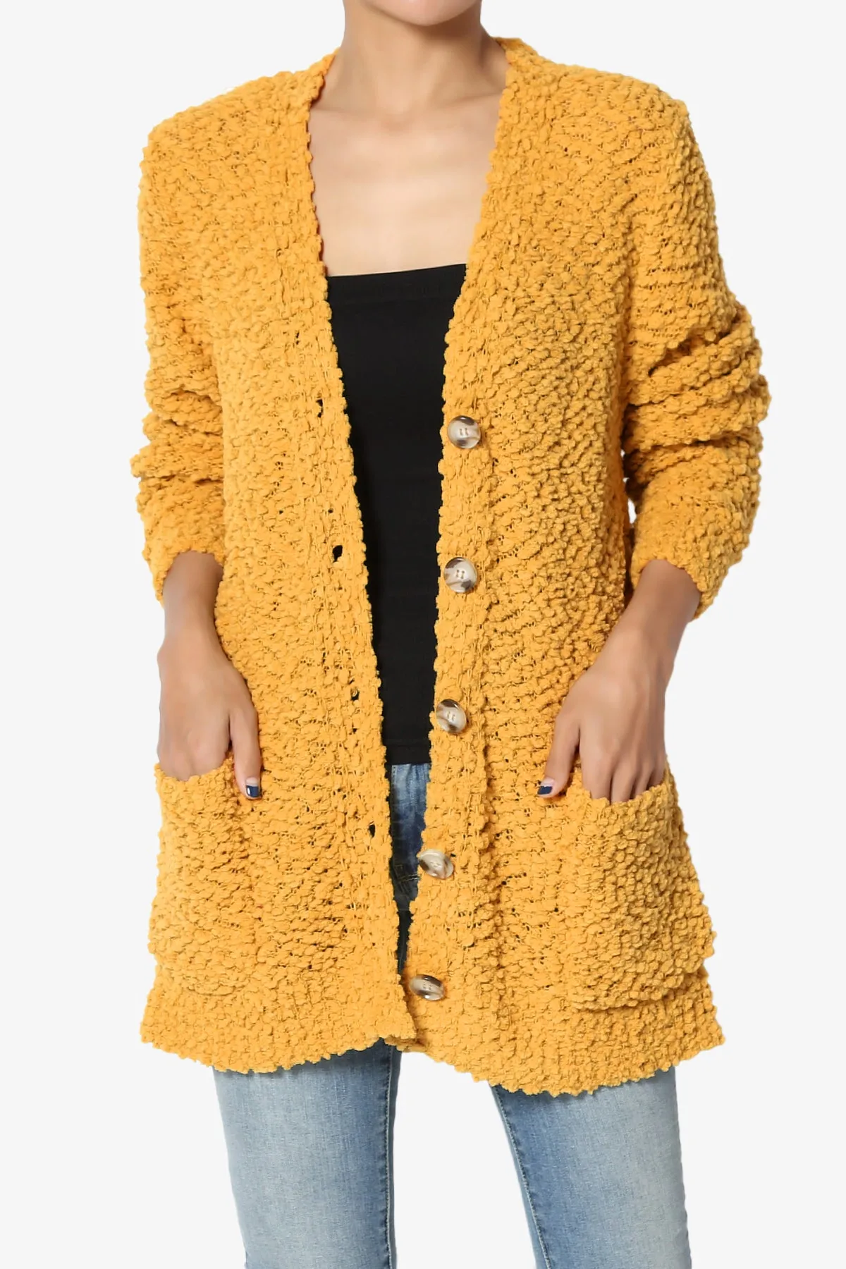Barry Button Teddy Knit Sweater Cardigan