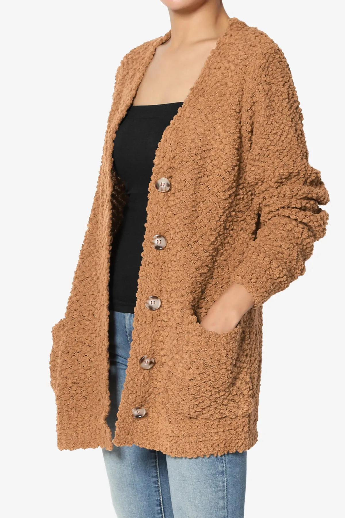 Barry Button Teddy Knit Sweater Cardigan