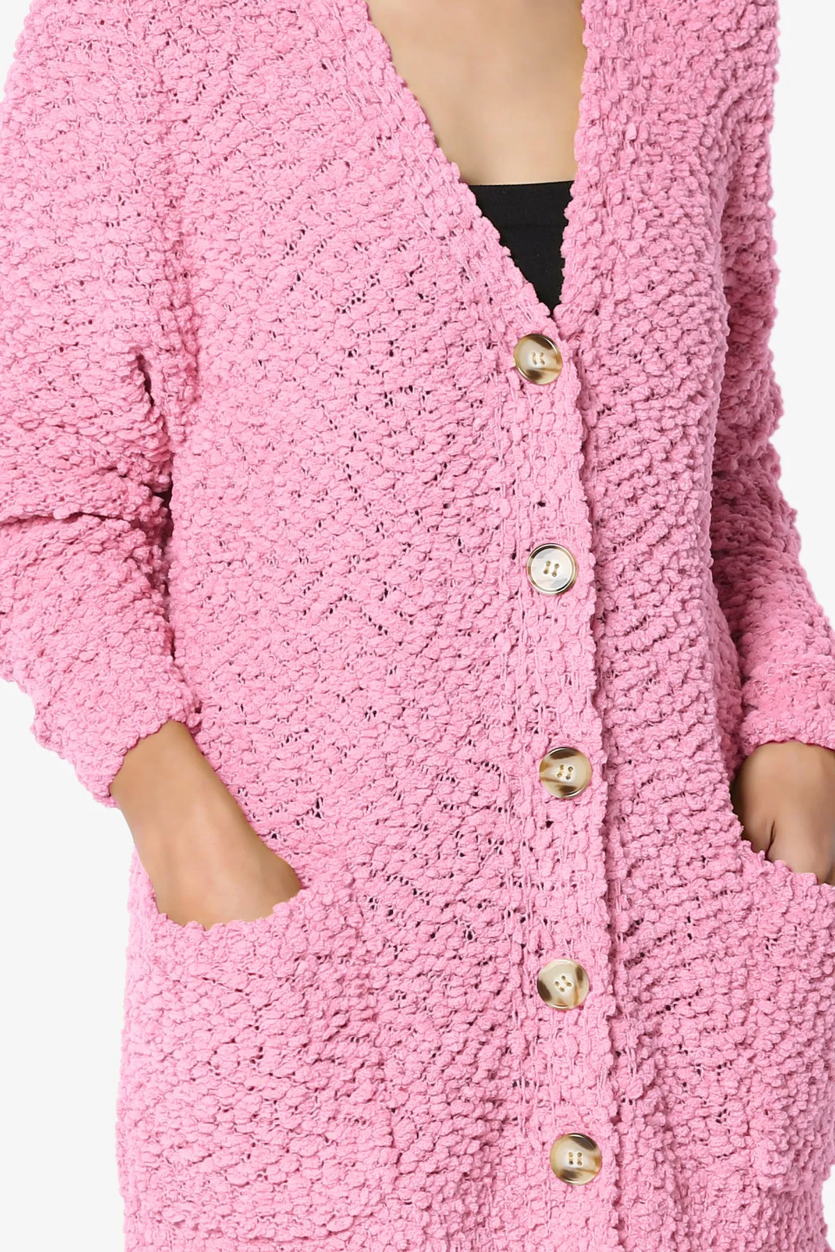 Barry Button Teddy Knit Sweater Cardigan