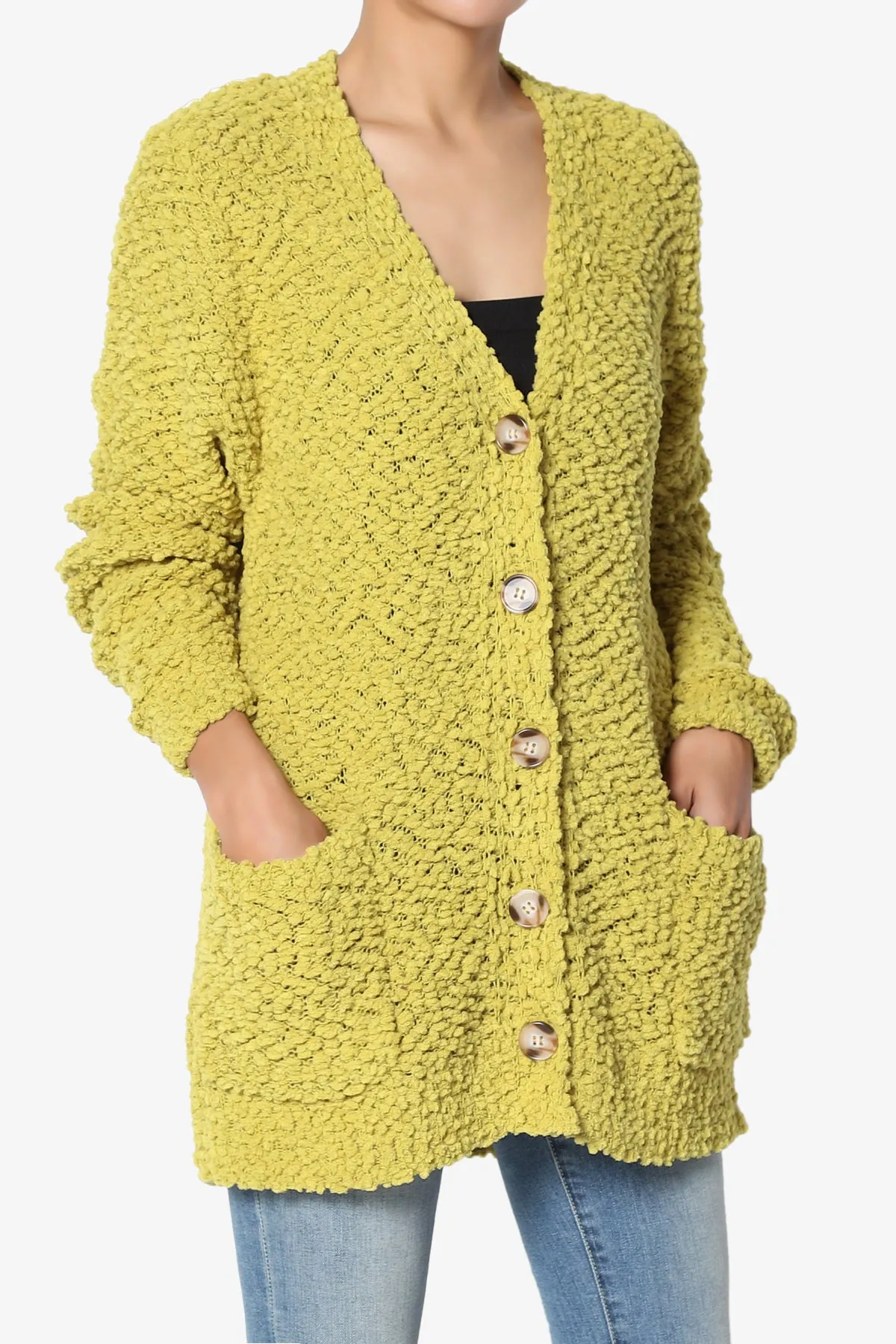 Barry Button Teddy Knit Sweater Cardigan
