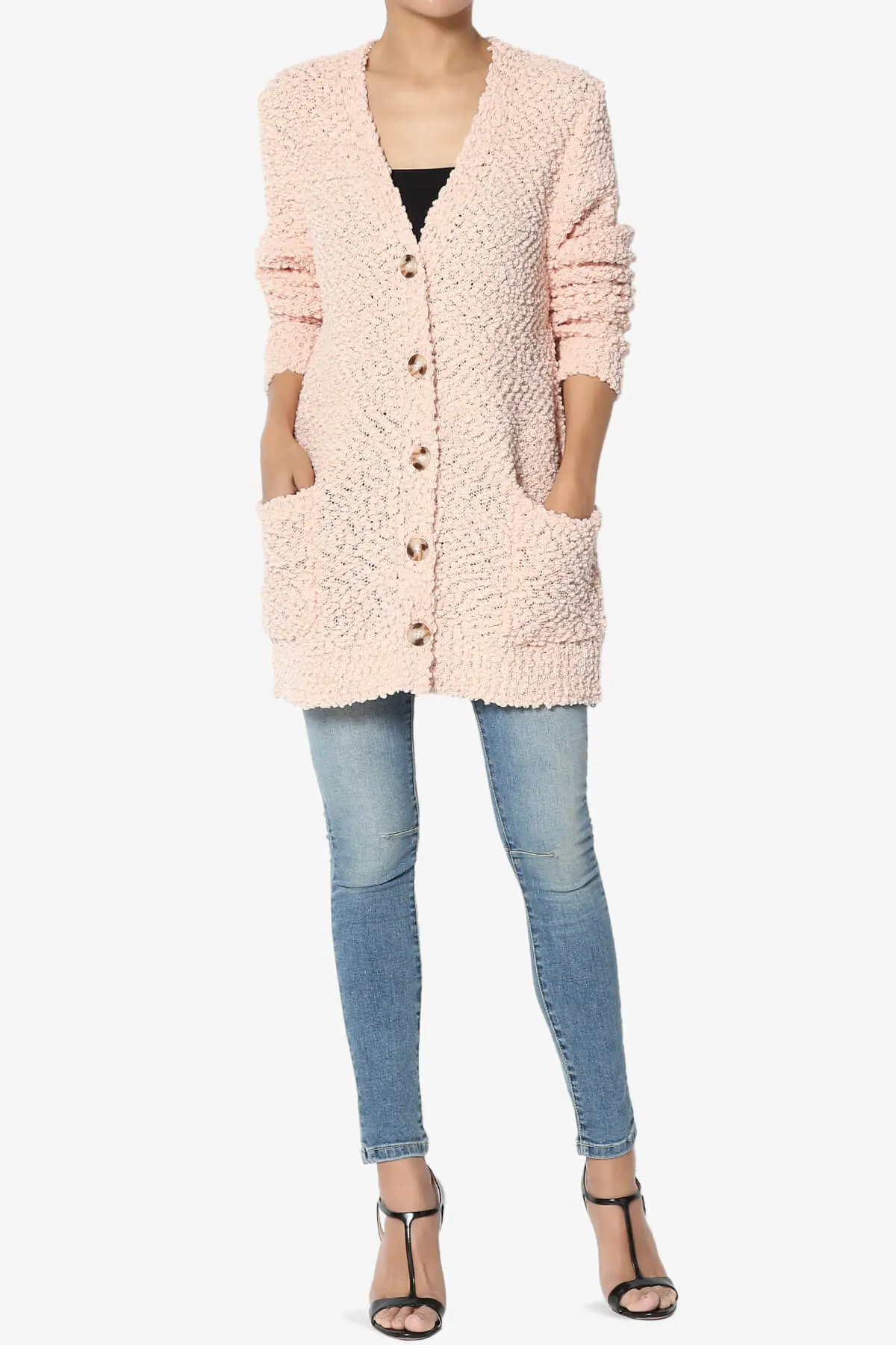 Barry Button Teddy Knit Sweater Cardigan