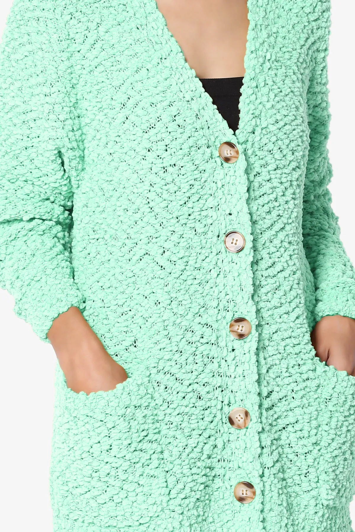 Barry Button Teddy Knit Sweater Cardigan