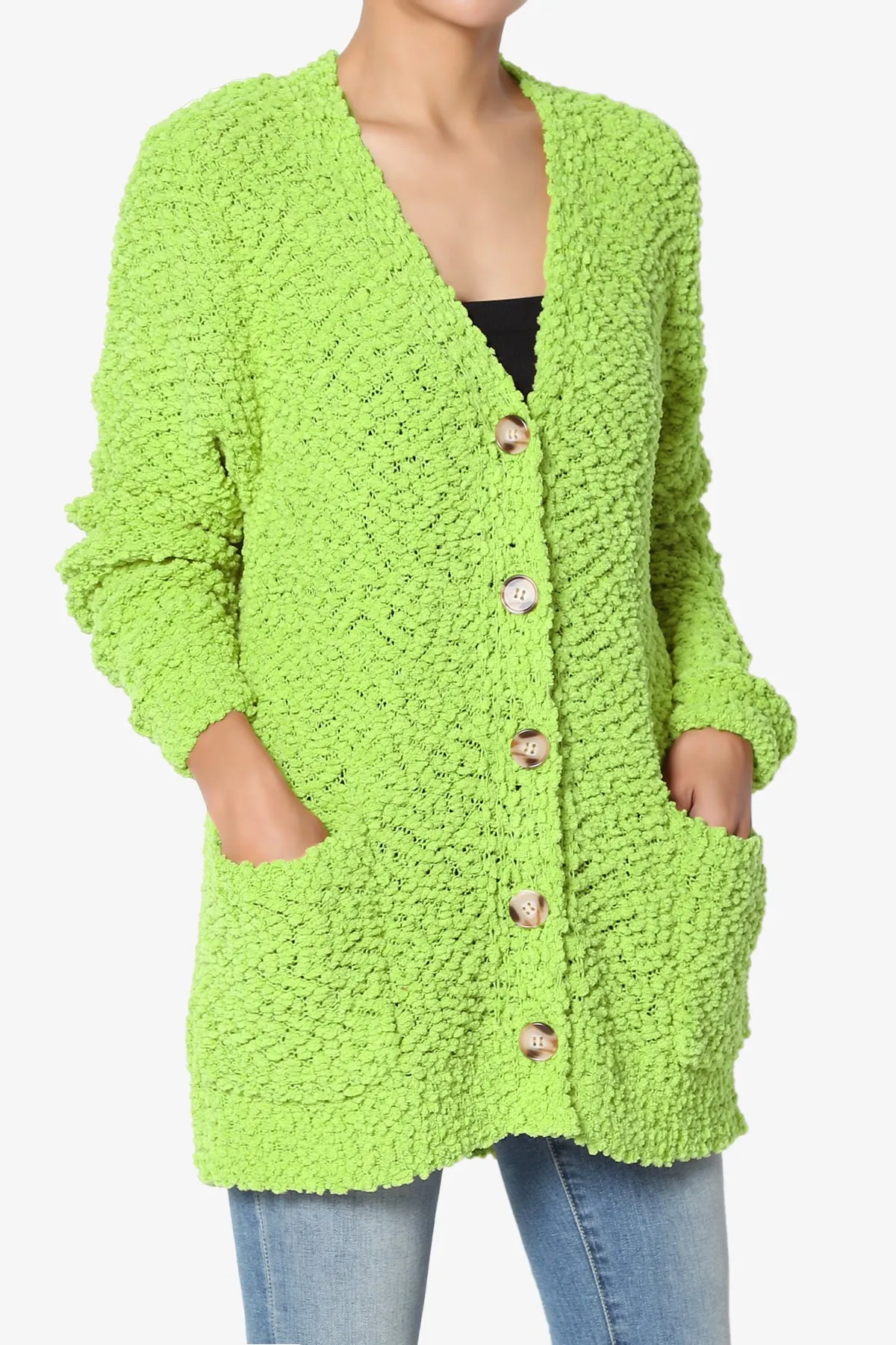 Barry Button Teddy Knit Sweater Cardigan