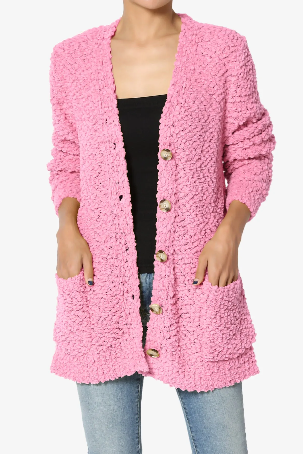 Barry Button Teddy Knit Sweater Cardigan