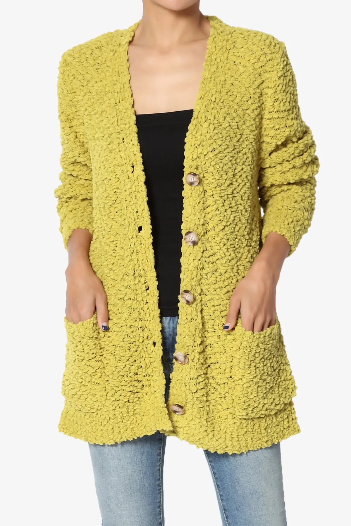 Barry Button Teddy Knit Sweater Cardigan