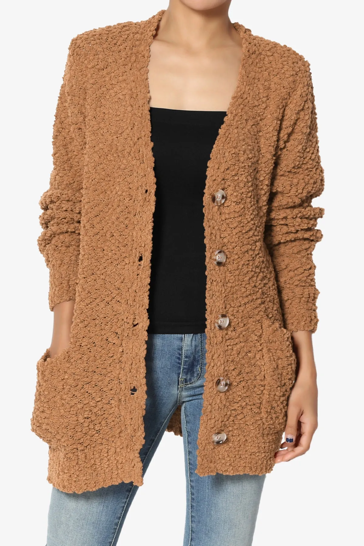 Barry Button Teddy Knit Sweater Cardigan