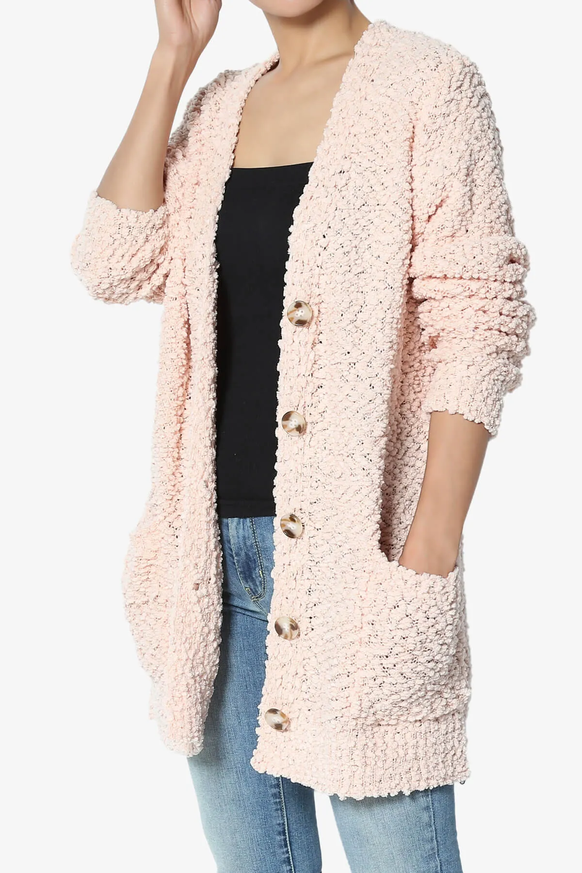 Barry Button Teddy Knit Sweater Cardigan