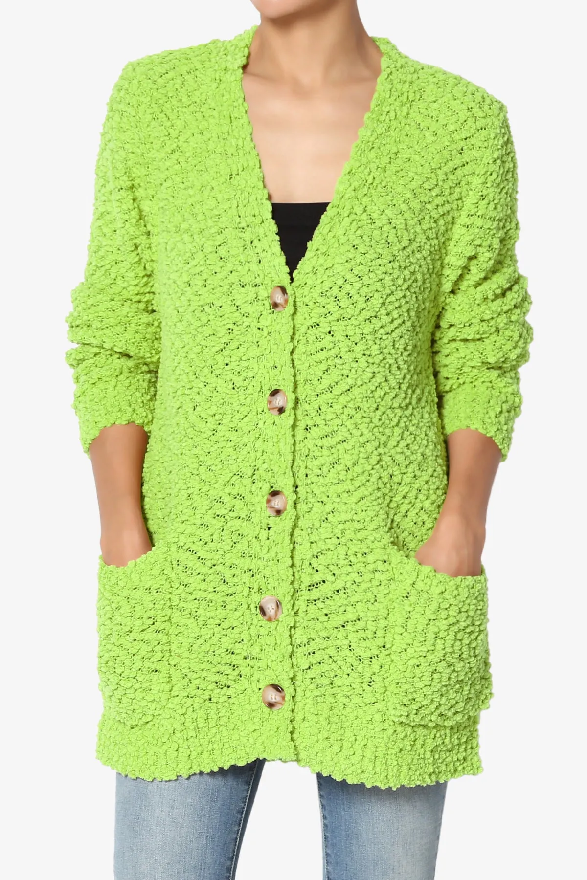 Barry Button Teddy Knit Sweater Cardigan