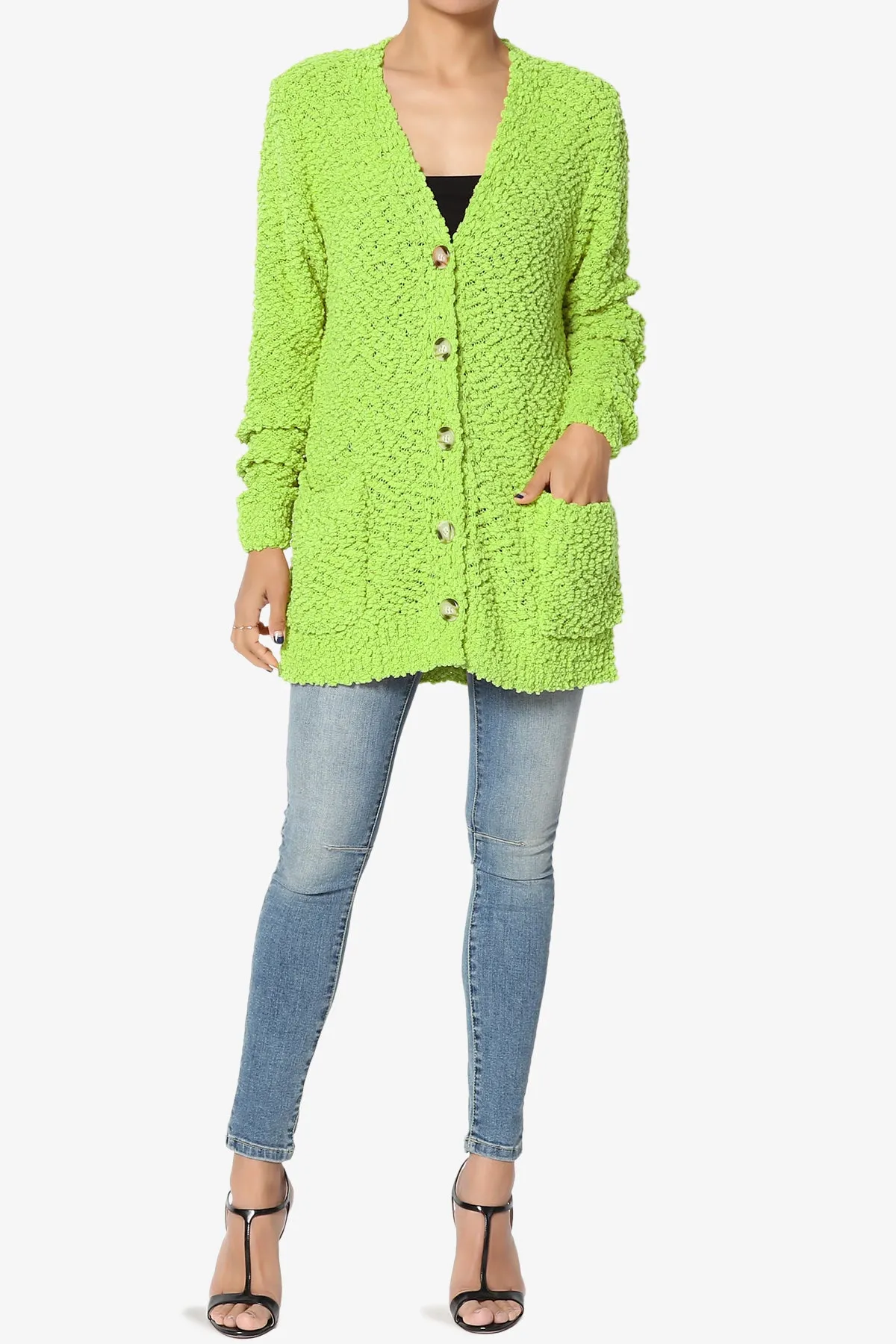 Barry Button Teddy Knit Sweater Cardigan