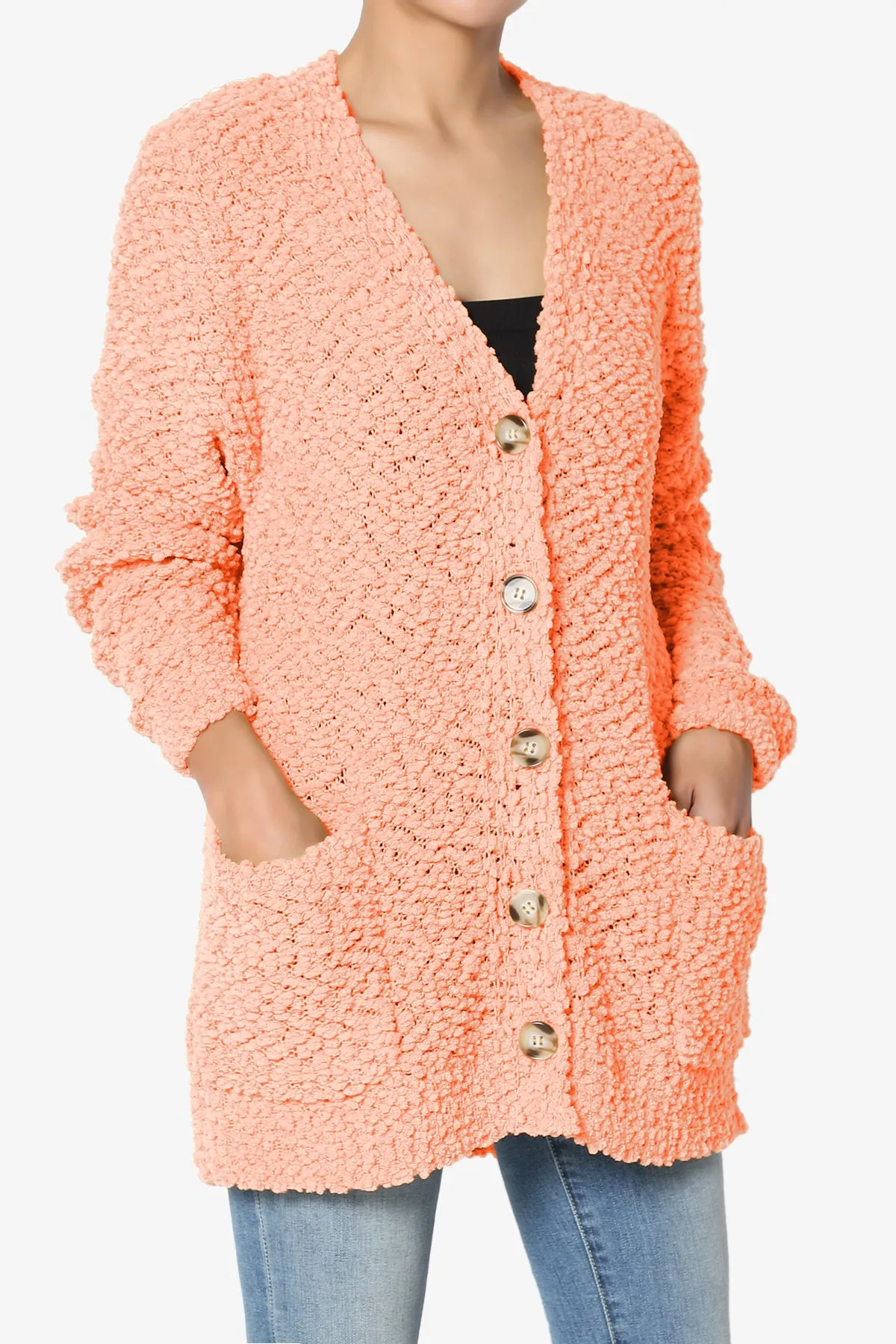 Barry Button Teddy Knit Sweater Cardigan