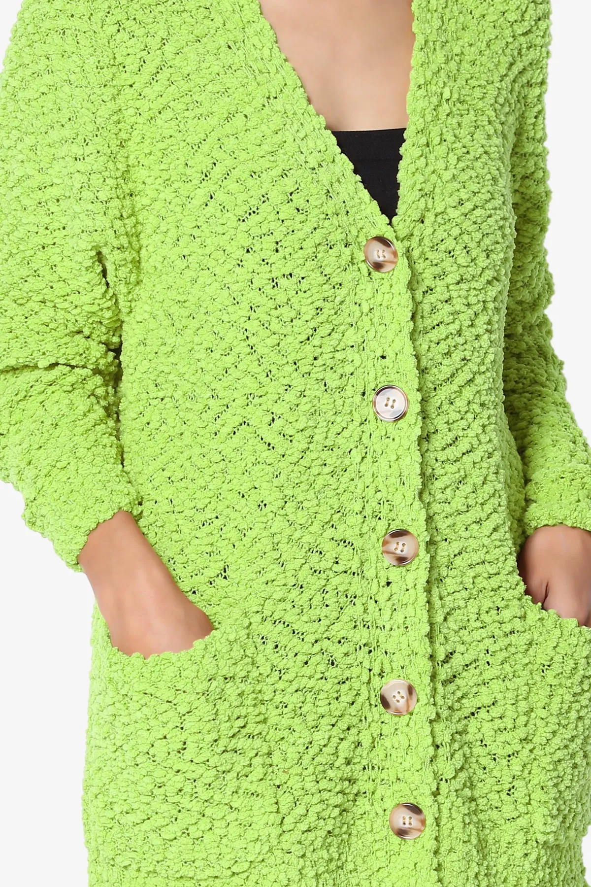 Barry Button Teddy Knit Sweater Cardigan