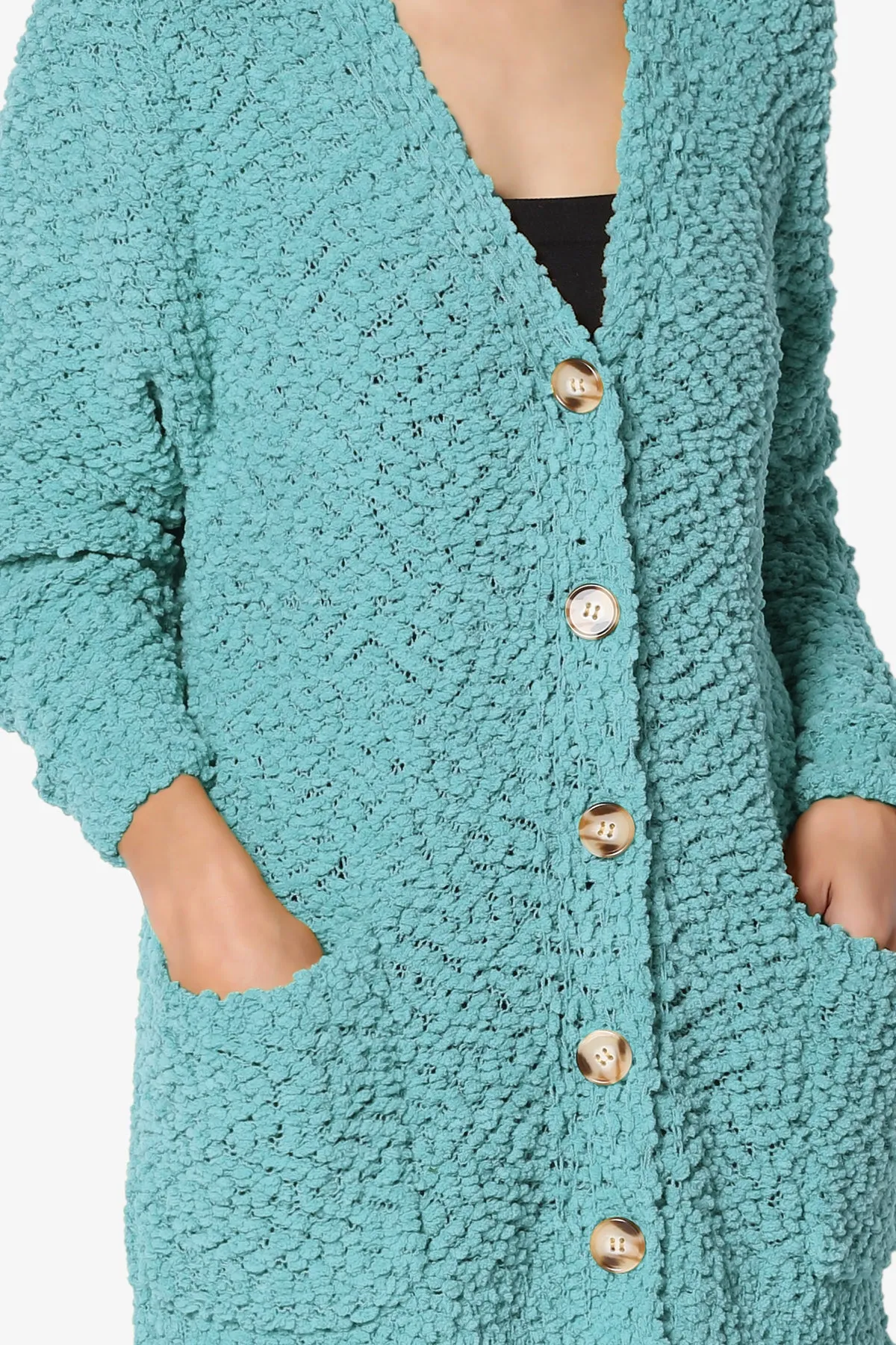 Barry Button Teddy Knit Sweater Cardigan