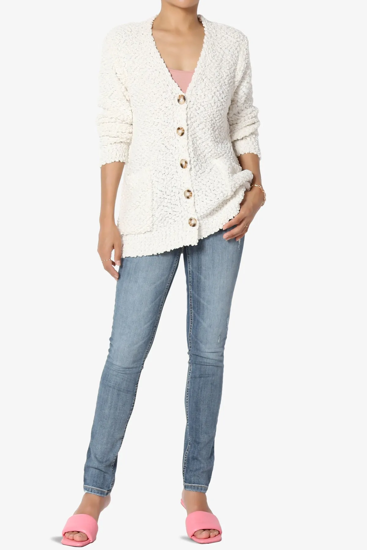 Barry Button Teddy Knit Sweater Cardigan