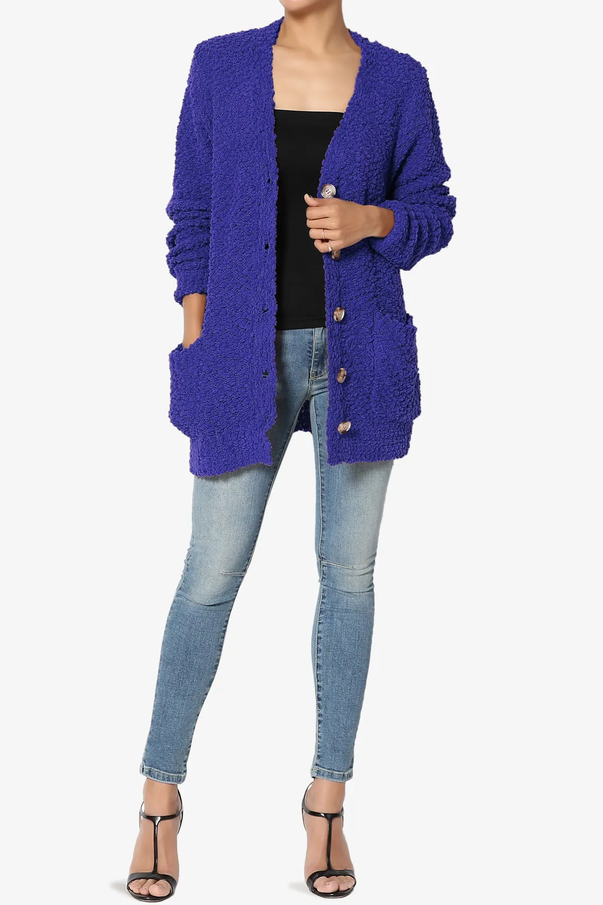 Barry Button Teddy Knit Sweater Cardigan