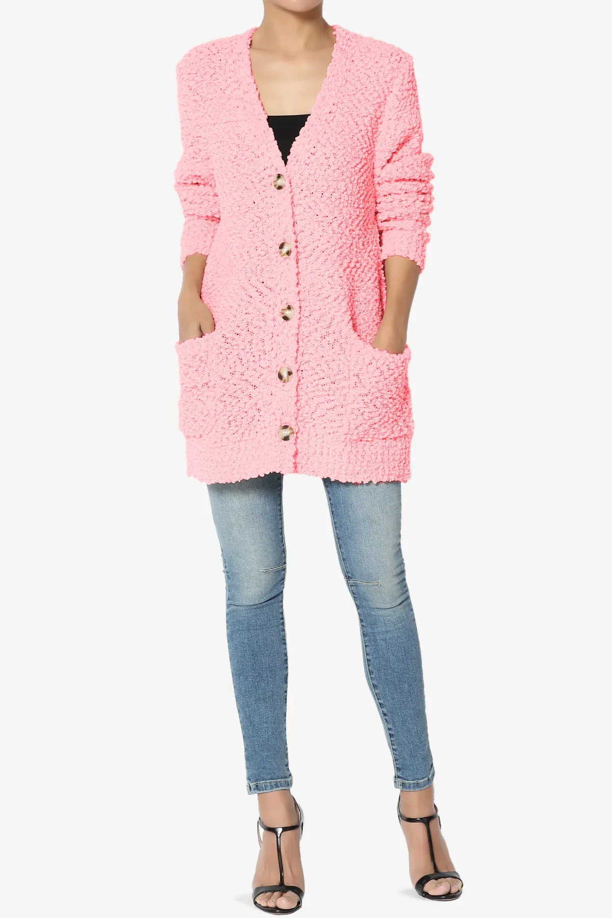Barry Button Teddy Knit Sweater Cardigan
