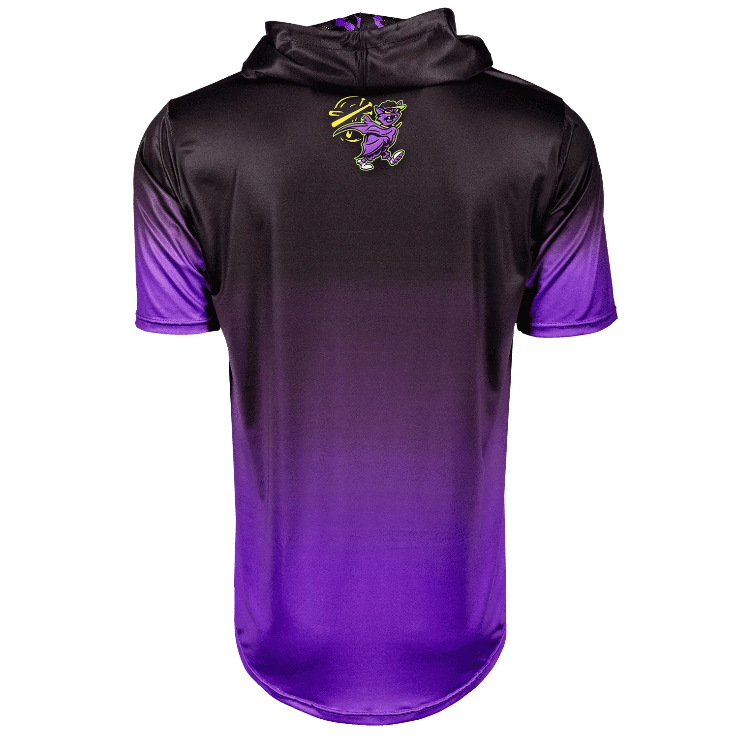 Bat Flips Baseball Pro Premier Short Sleeve Hoodie NEON