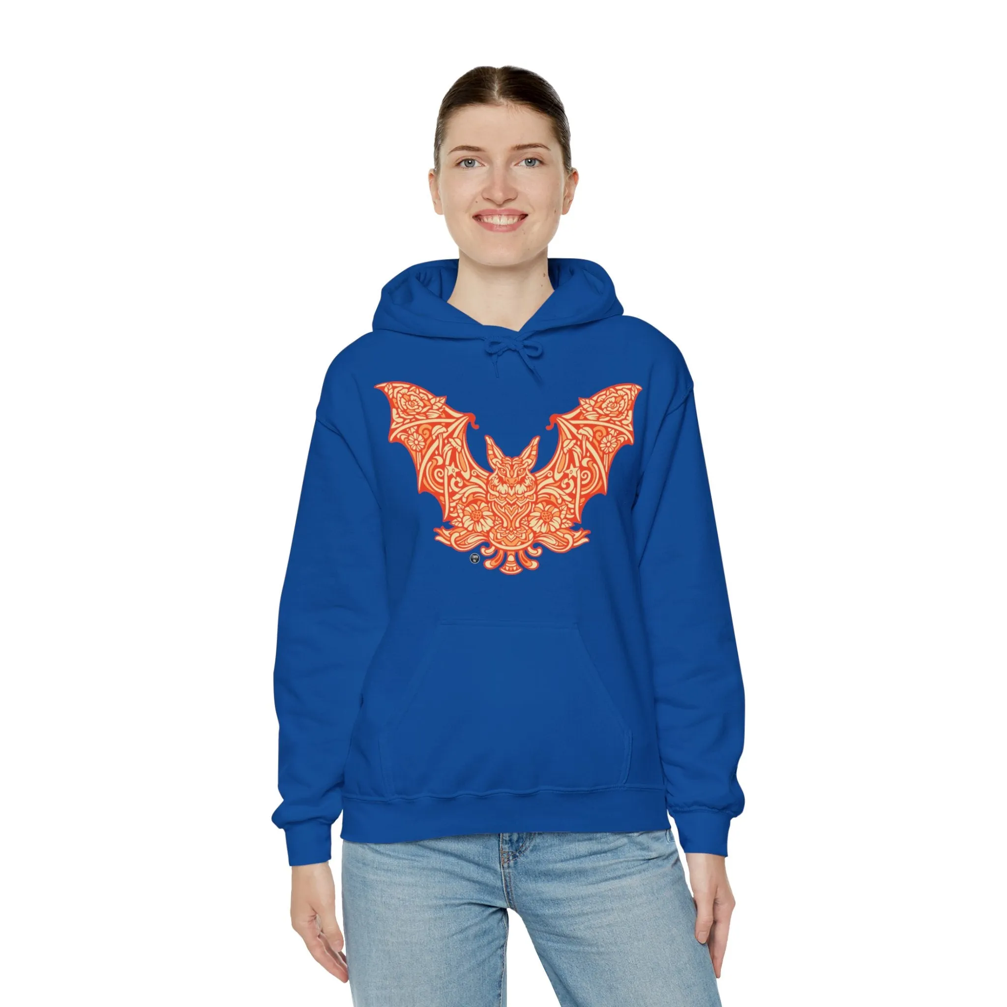 Batshroom Orange | Heavy Hooded Sweatshirt by Chaya Av