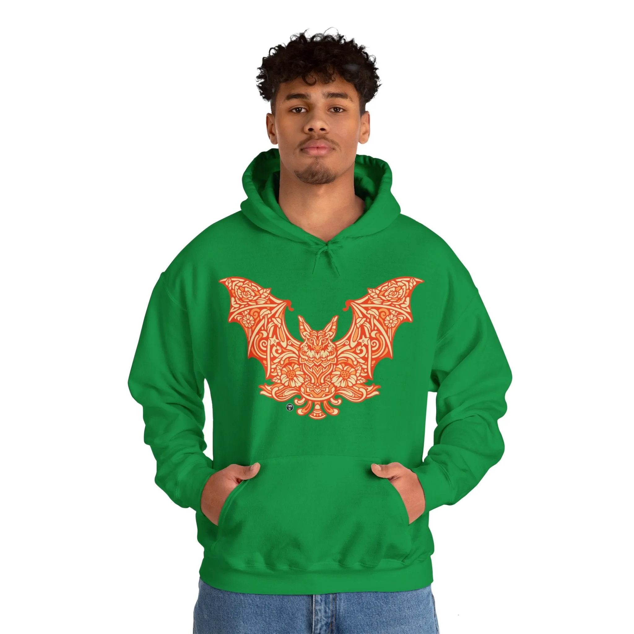 Batshroom Orange | Heavy Hooded Sweatshirt by Chaya Av