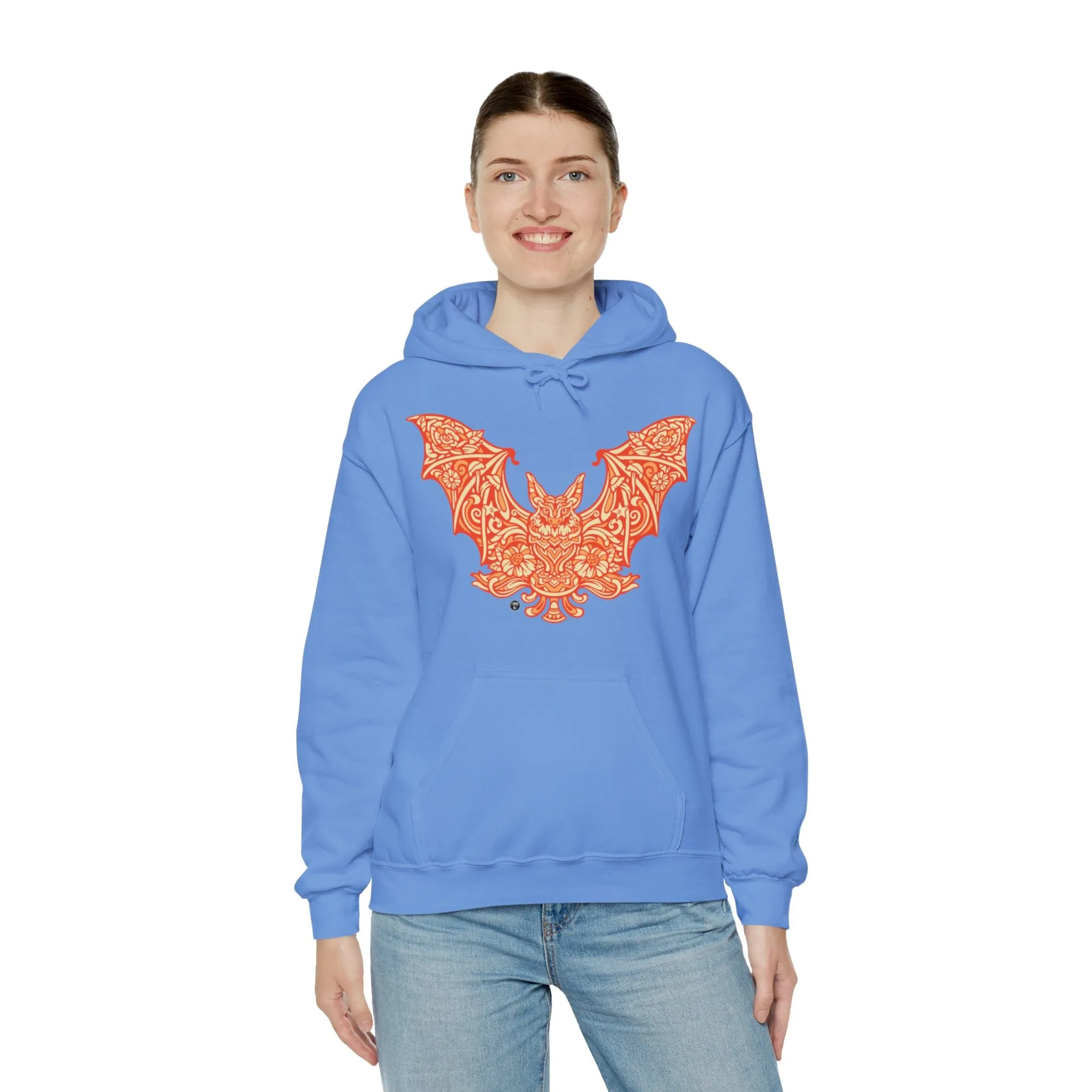Batshroom Orange | Heavy Hooded Sweatshirt by Chaya Av