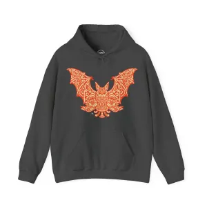 Batshroom Orange | Heavy Hooded Sweatshirt by Chaya Av
