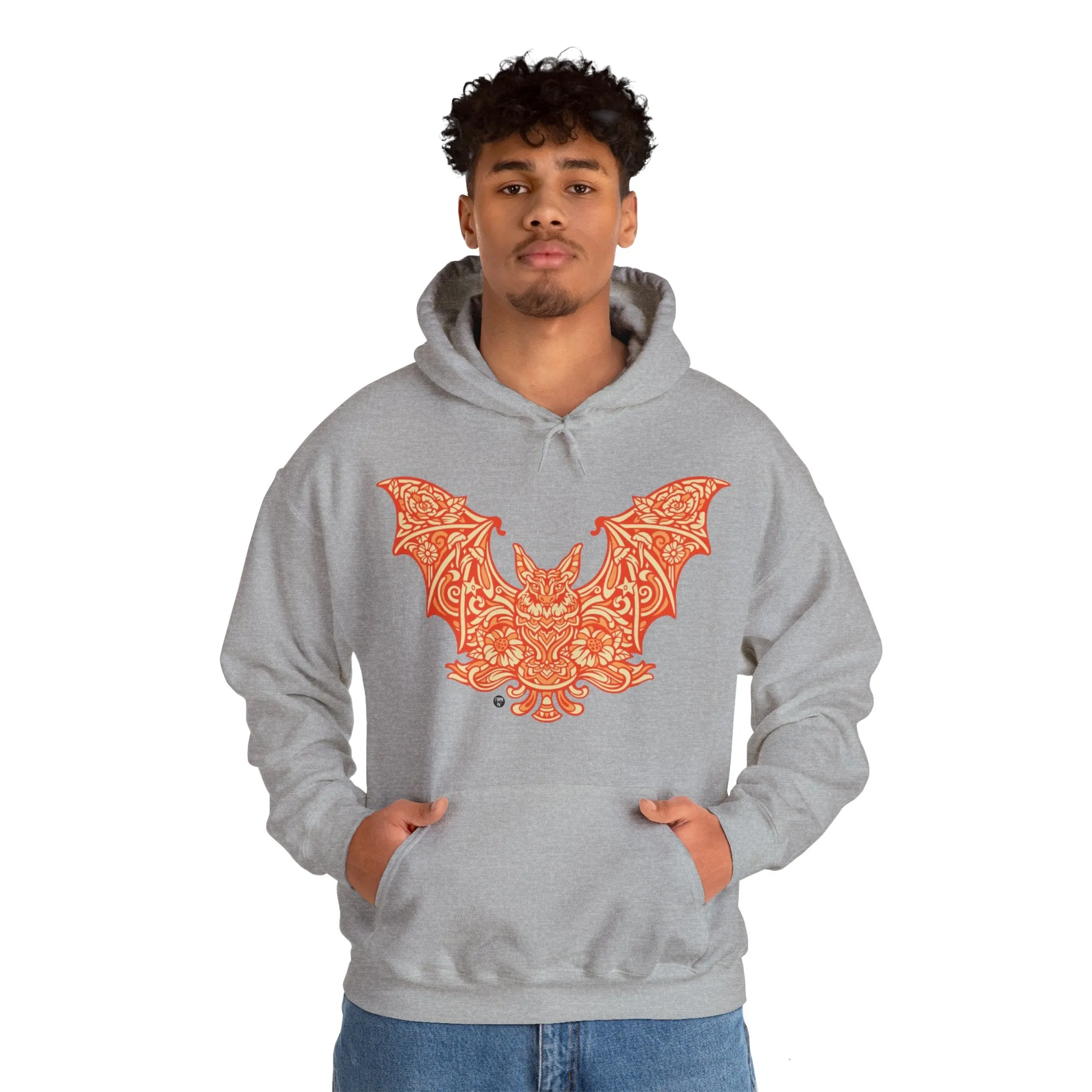 Batshroom Orange | Heavy Hooded Sweatshirt by Chaya Av