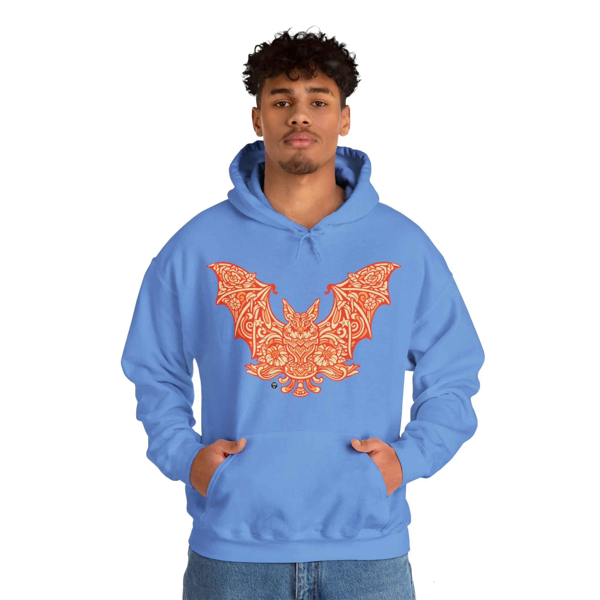 Batshroom Orange | Heavy Hooded Sweatshirt by Chaya Av
