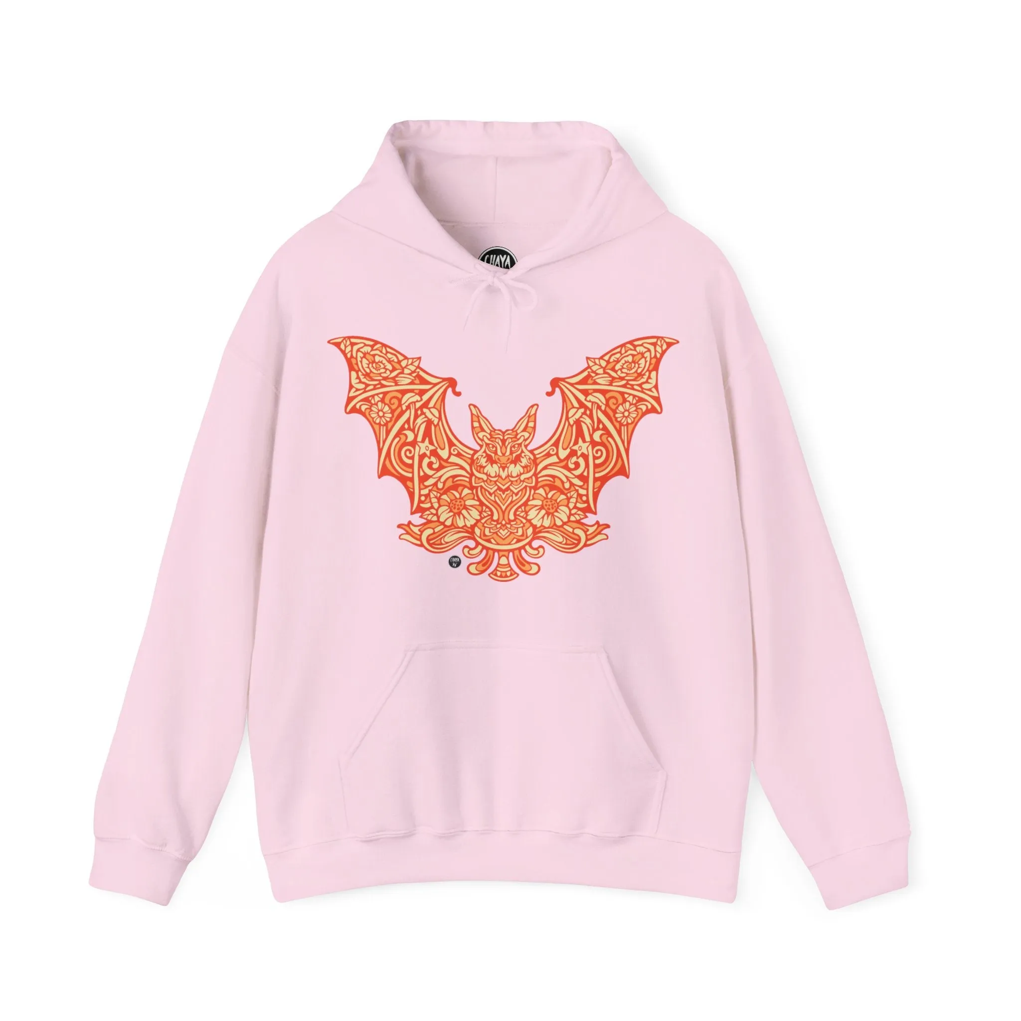 Batshroom Orange | Heavy Hooded Sweatshirt by Chaya Av