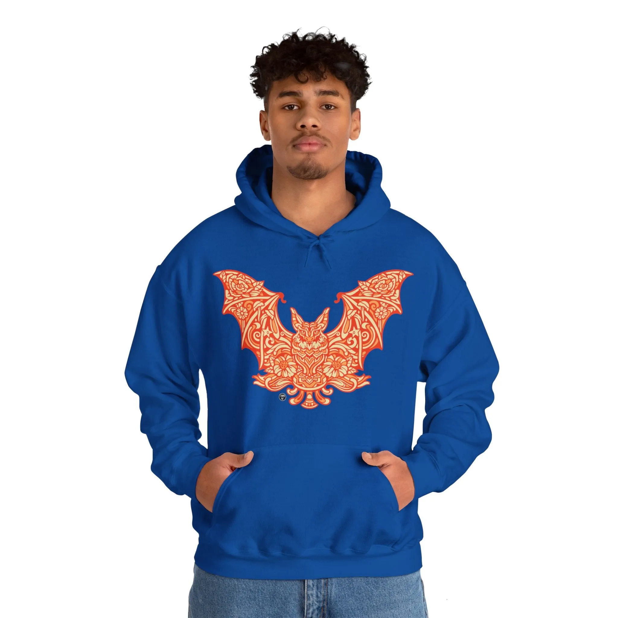 Batshroom Orange | Heavy Hooded Sweatshirt by Chaya Av