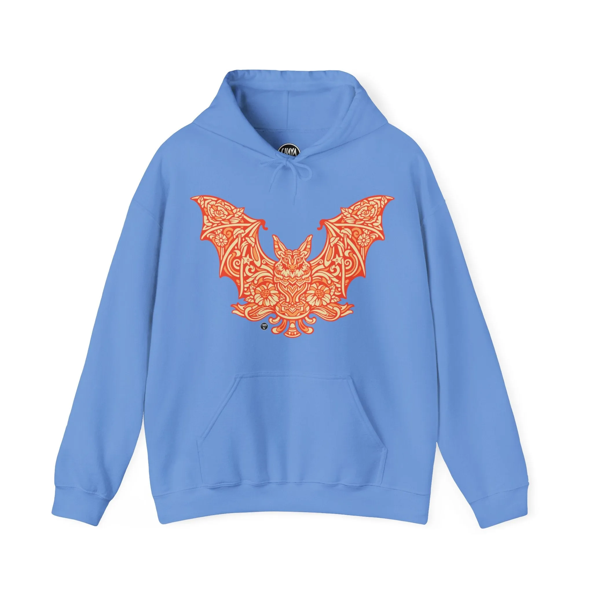 Batshroom Orange | Heavy Hooded Sweatshirt by Chaya Av