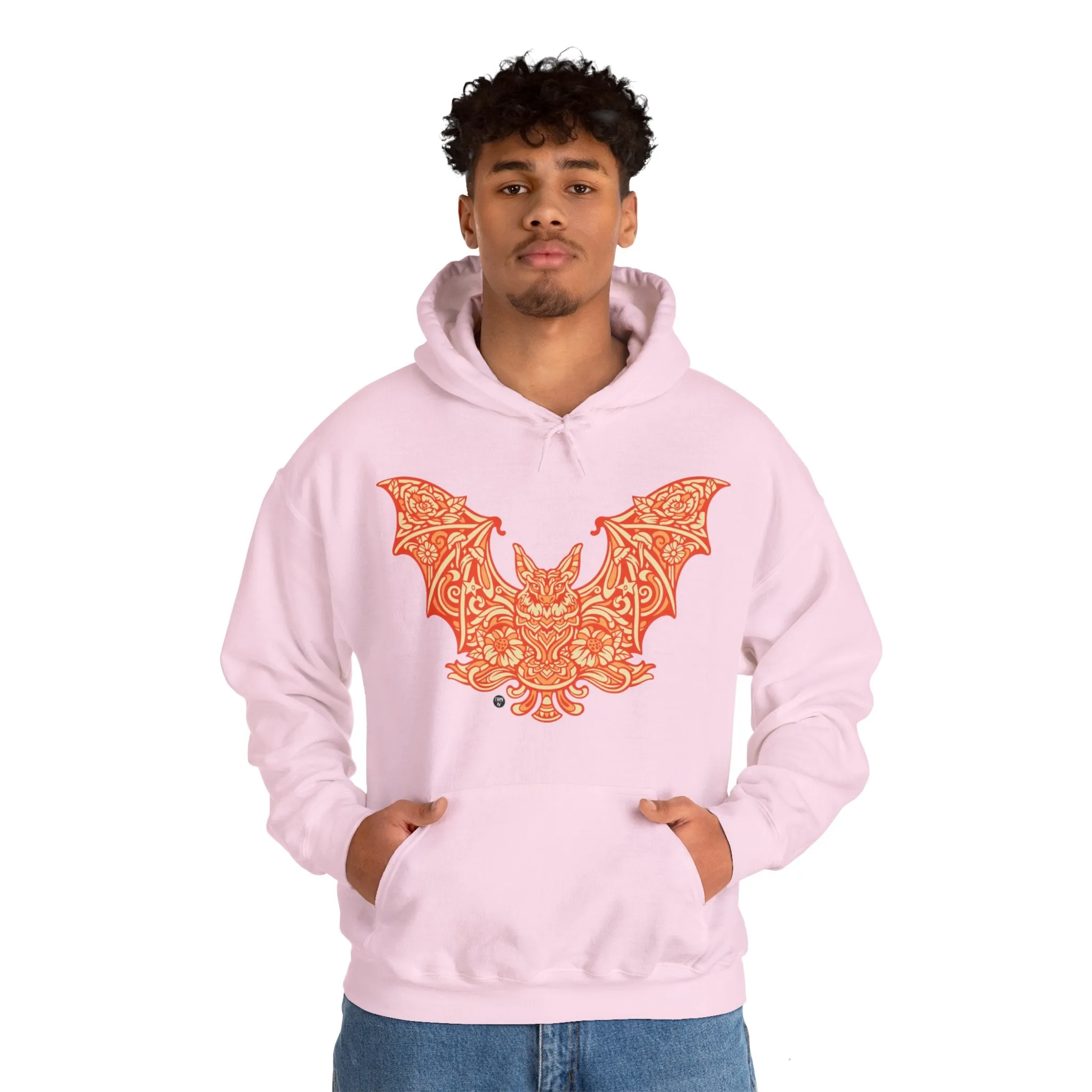 Batshroom Orange | Heavy Hooded Sweatshirt by Chaya Av