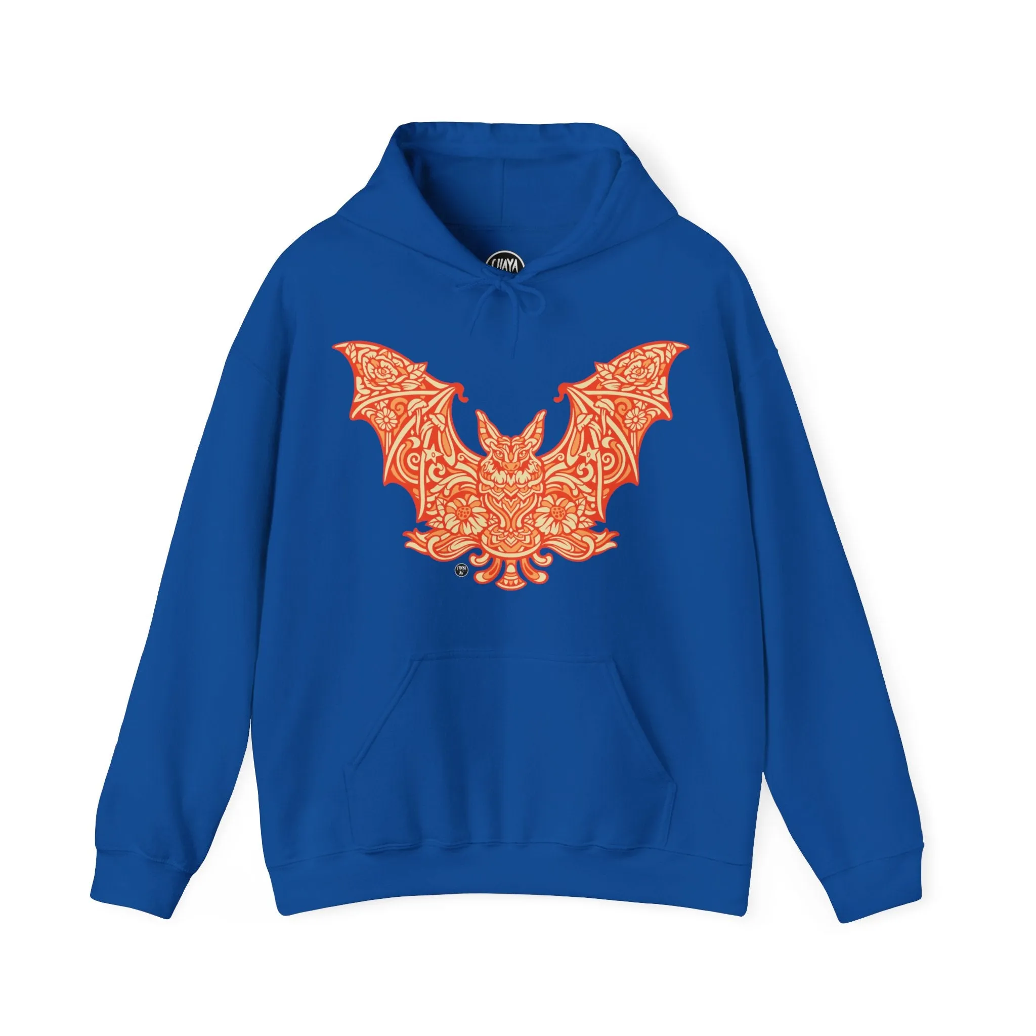 Batshroom Orange | Heavy Hooded Sweatshirt by Chaya Av