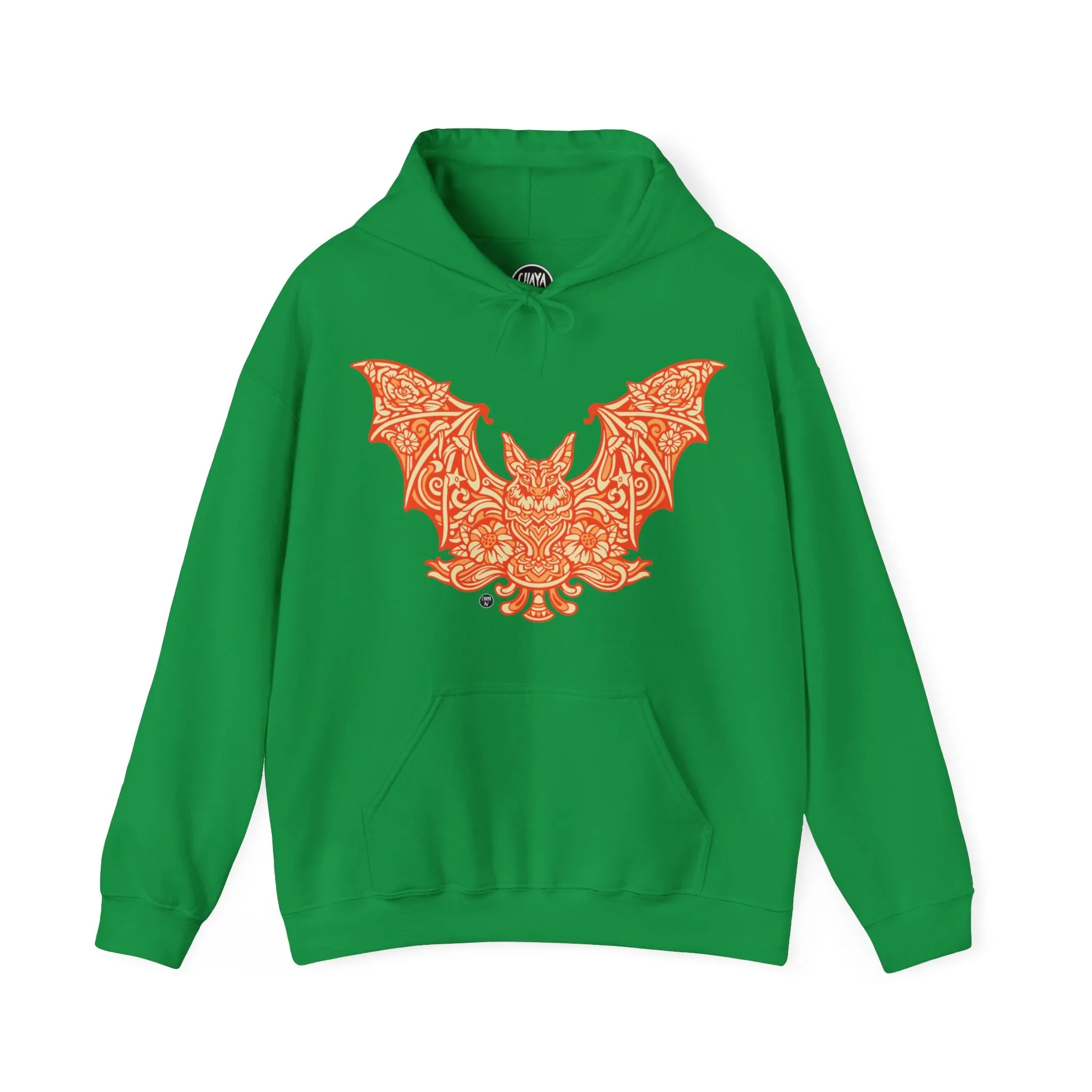 Batshroom Orange | Heavy Hooded Sweatshirt by Chaya Av