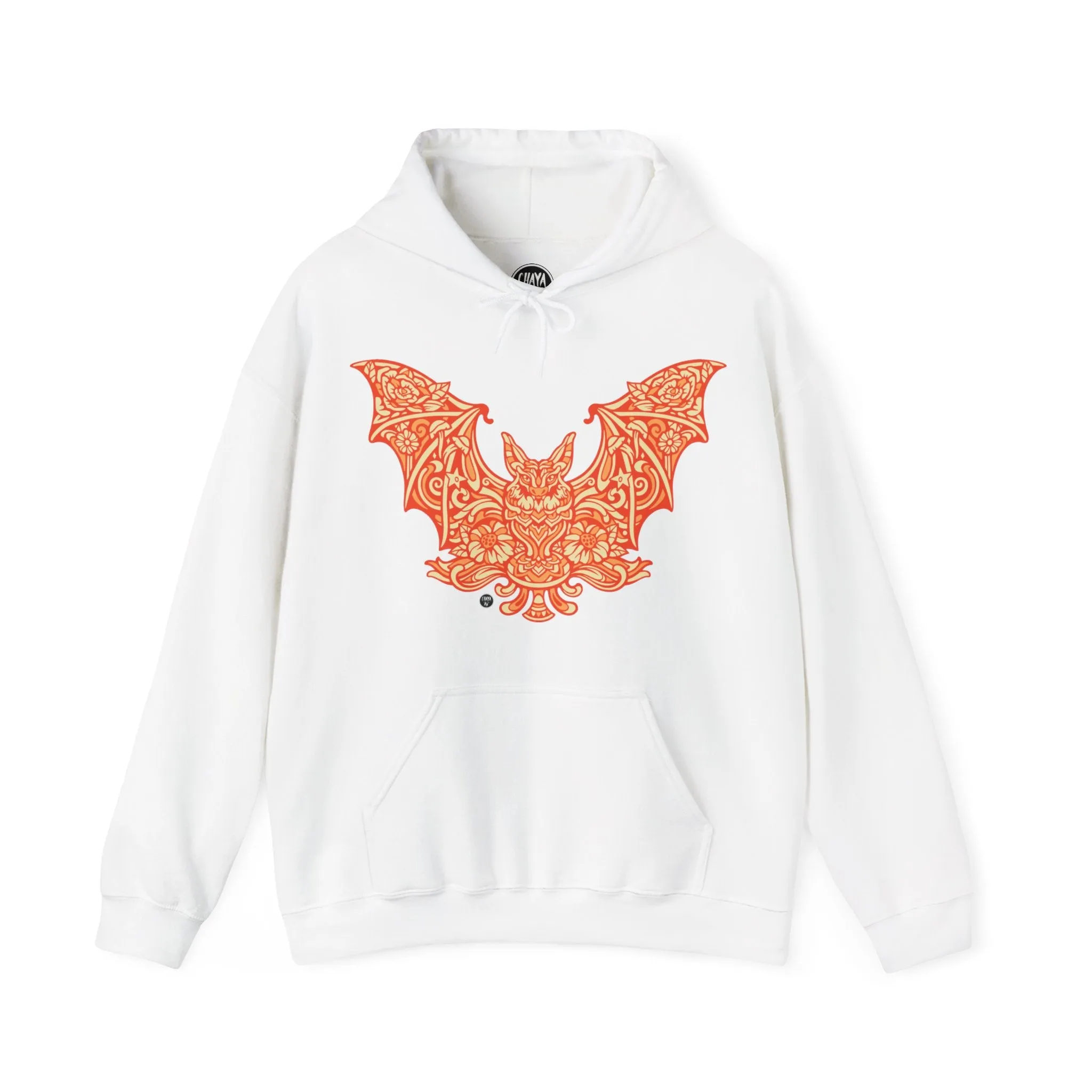 Batshroom Orange | Heavy Hooded Sweatshirt by Chaya Av