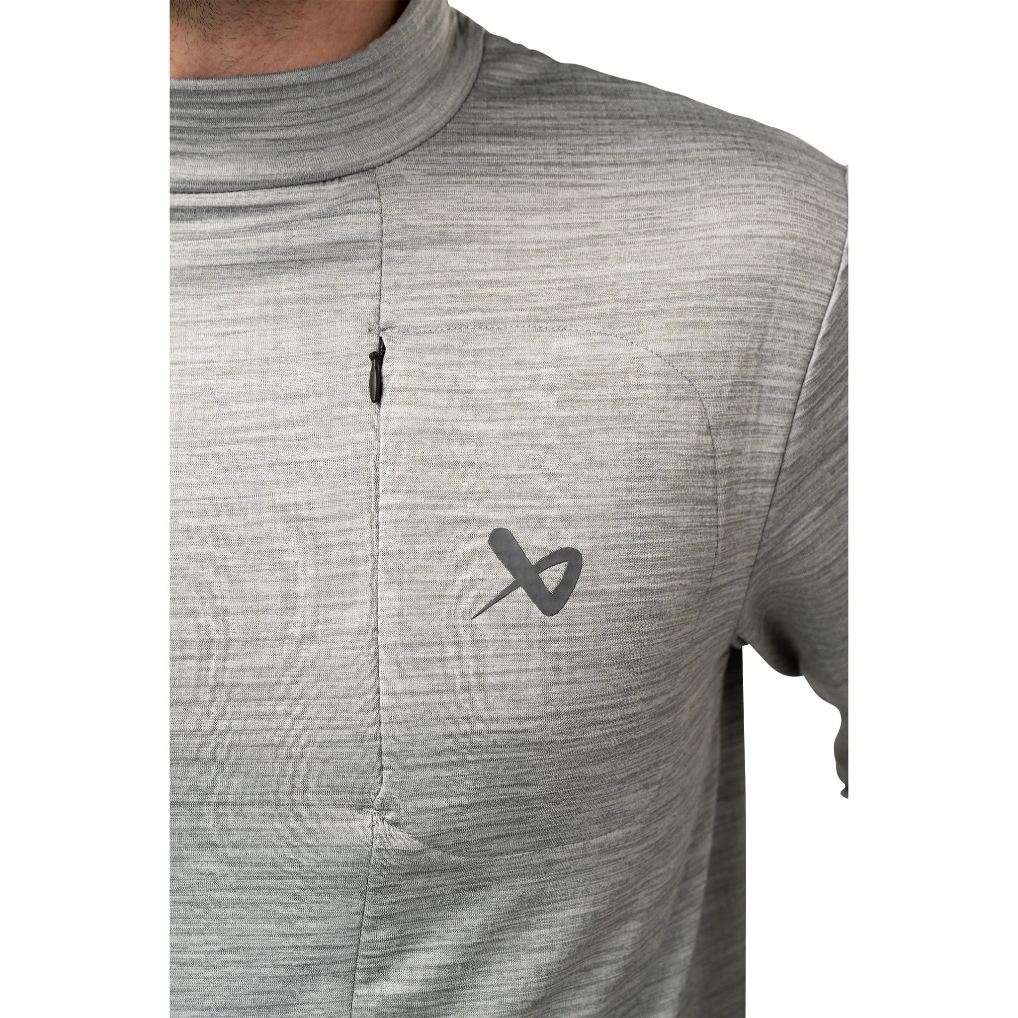 Bauer FLC Mock Neck Long Sleeve - Heather Grey