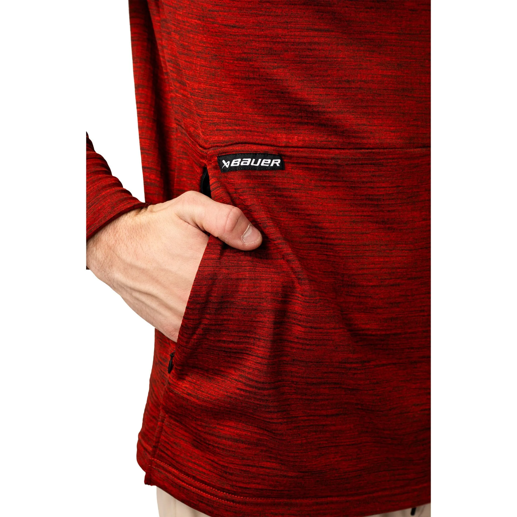 Bauer FLC Mock Neck Long Sleeve - Red