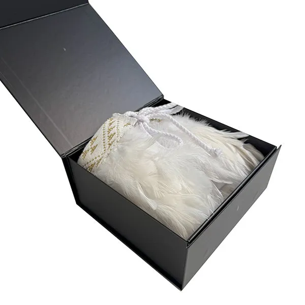 Beautiful White Wedding Korowai Cape