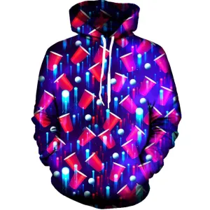 Beer Pong Red White And Blue Hoodie